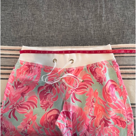 🦩 LILLY PULITZER | L | BEACH PANT | Luxurious LINEN!! | Flamingos 🦩 - Picture 7 of 16